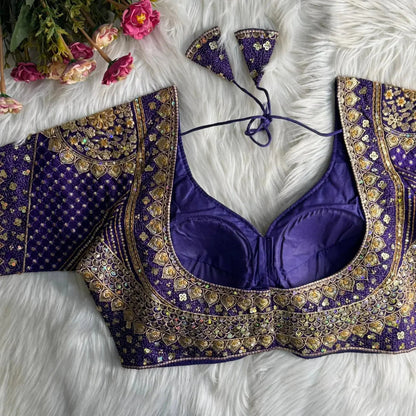 Sabyasachi Inspired Bridal Blouse designs with Heavy Stars & Rainbow Work - RPD Fashion